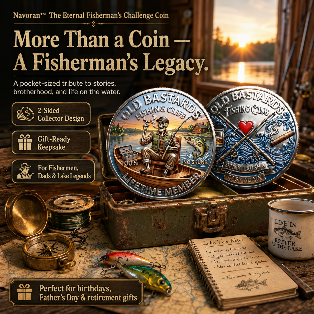 Navoran™ The Eternal Fisherman’s Challenge Coin