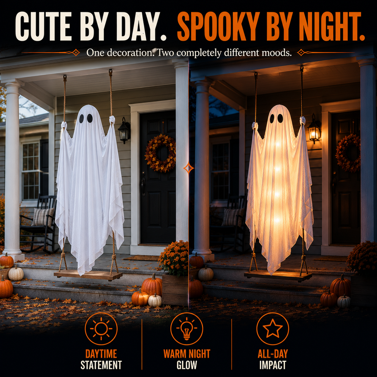 NAVORAN™ HALLOWEEN SWINGING GHOST