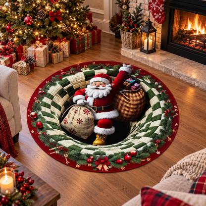 Navoran™ Christmas Magic 3D Round Rug