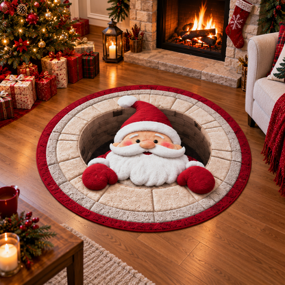 Navoran™ Christmas Magic 3D Round Rug
