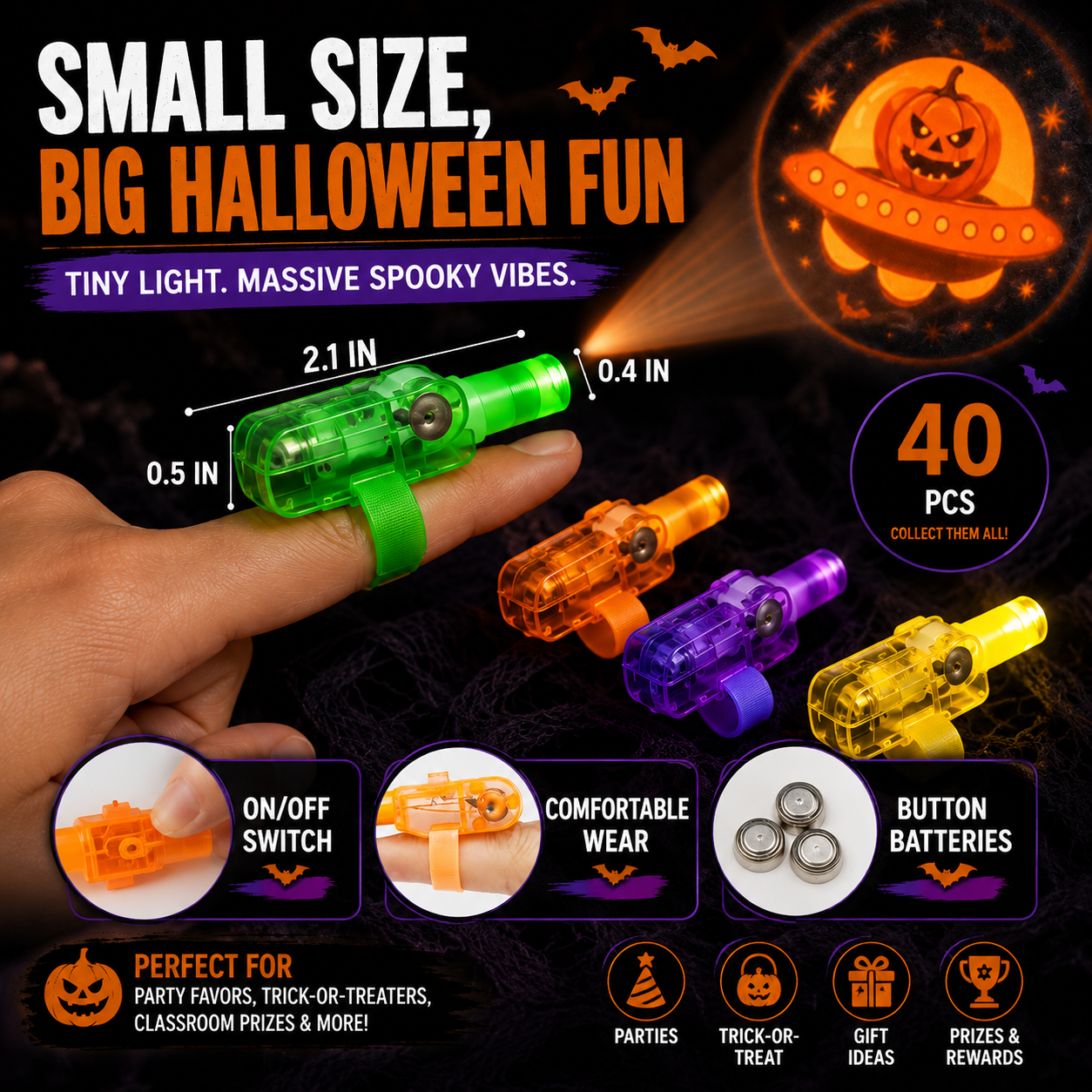 NAVORAN™ SPOOKYBEAM FINGER PROJECTORS